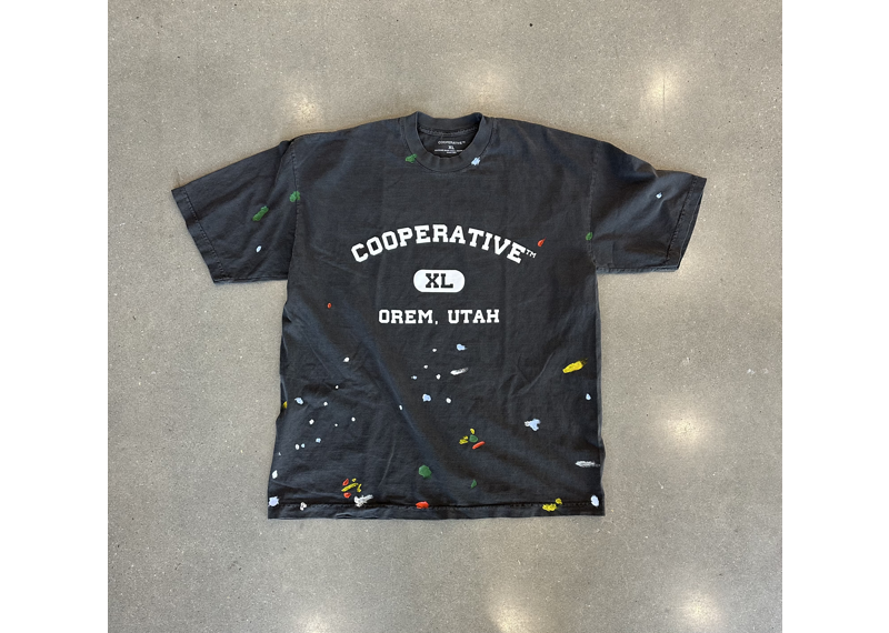 Cooperative Gym Paint Tee (Washed Black)