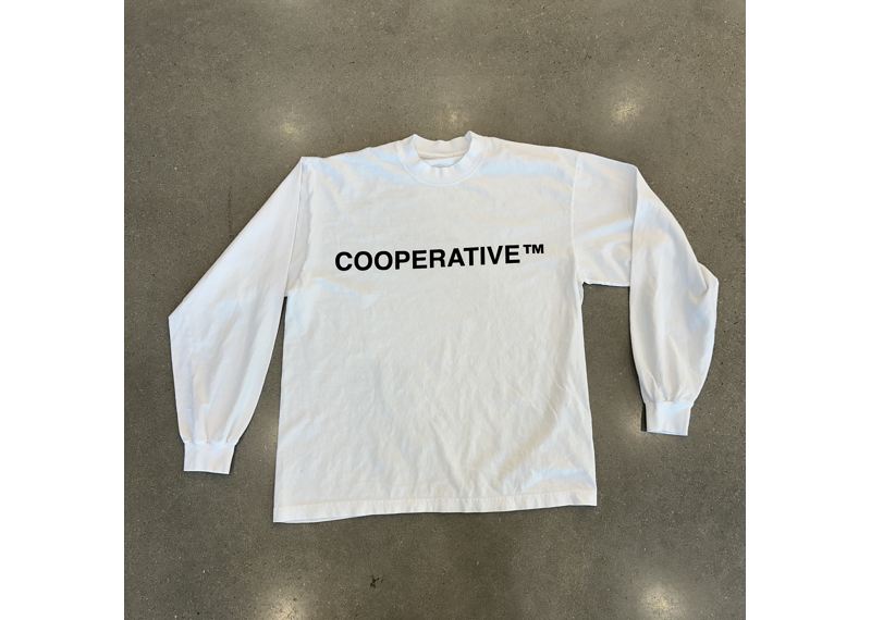 Cooperative Logo Long Sleeve (White)