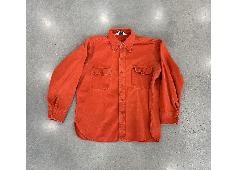 Vintage Woolrich Orange Flannel Shirt XL