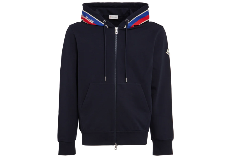 Moncler Striped Zip-Up Hoodie