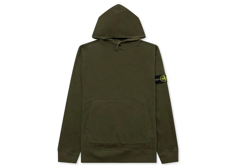 Stone Island Green Hoodie Snap