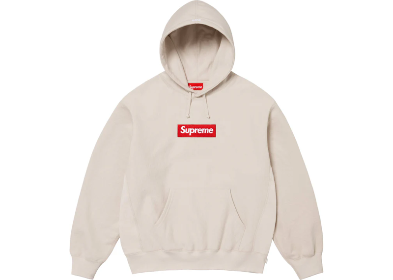 Supreme Box Logo Hooded Sweatshirt Bone