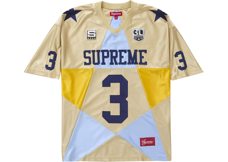 Supreme Star Football Jersey Gold