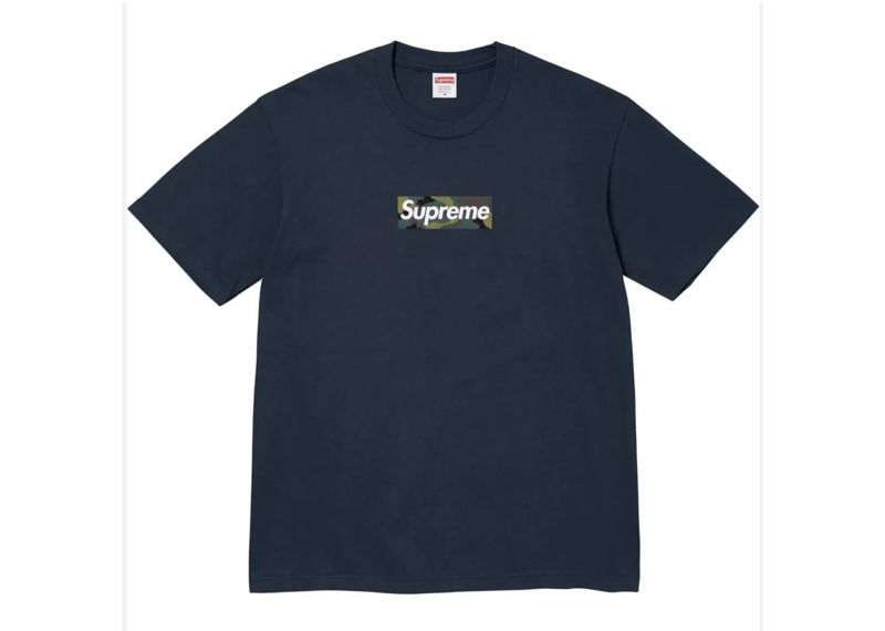 Supreme Box Logo Camo Navy Tee