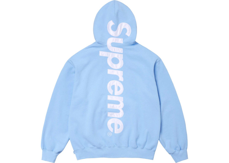 Supreme Satin Hooded Sweatshirt Blue