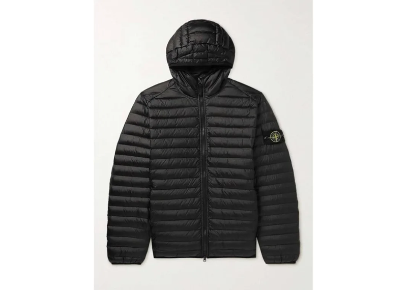 Stone Island Hooded Jacket Black