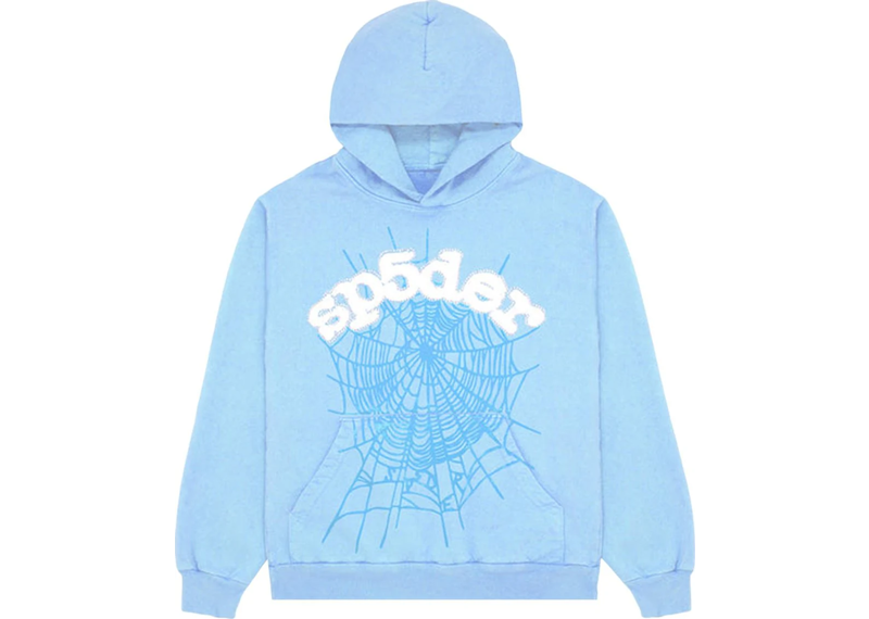 Spider Hoodie Blue Rhinestone