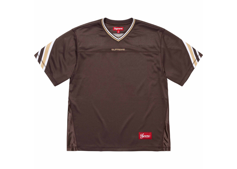 Supreme Rib Logo Football Top Brown