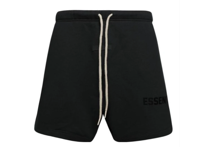 Essentials Black Bonded Shorts