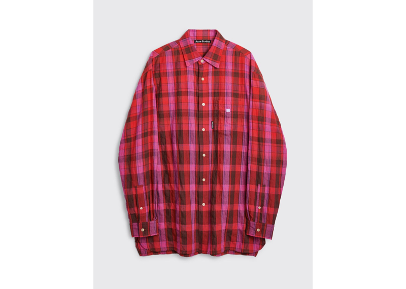 Acne Studios Plaid Flannel (Pink/Red)