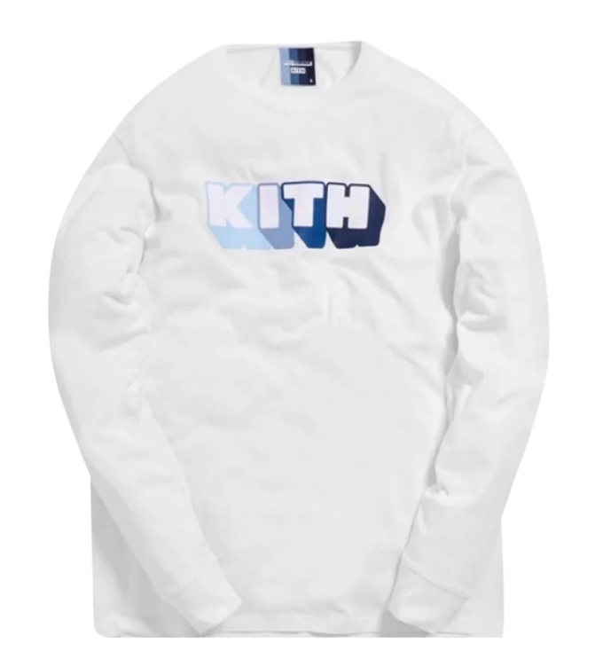 Kith x Bearbrick Logo Long-Sleeve T-Shirt 'White'