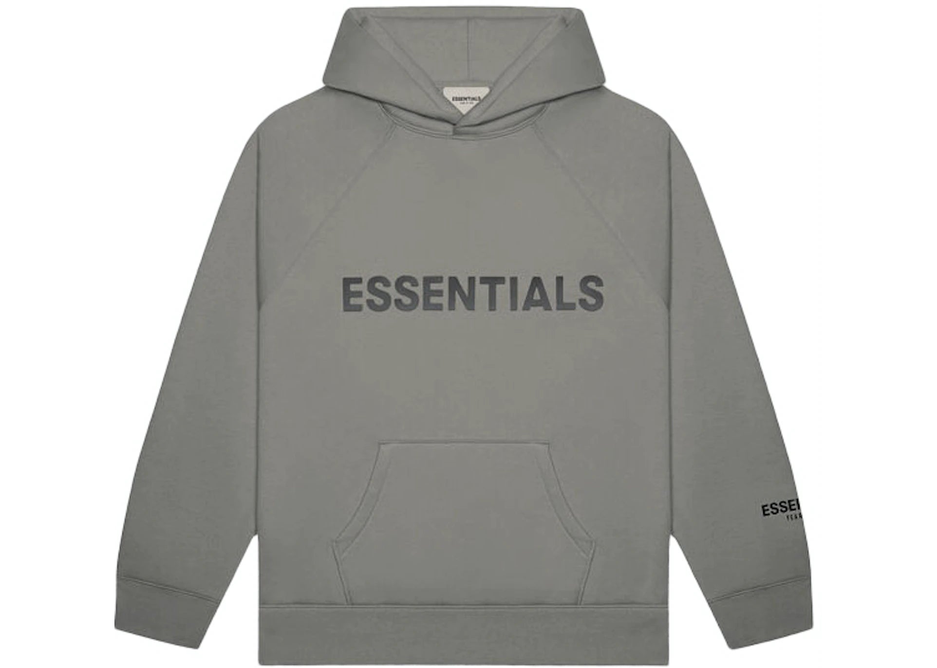 Fear of God Essentials Pullover Hoodie Applique Logo Gray Flannel/Charcoal