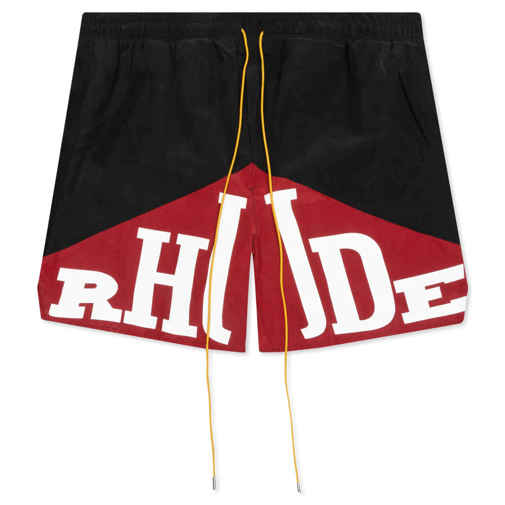 Rhude Red Black Yachting Shorts