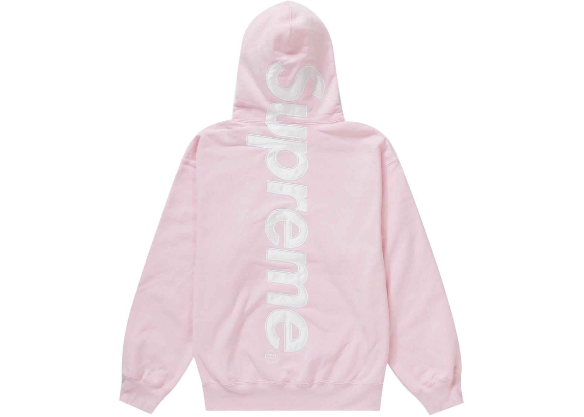 Supreme Satin Applique Hooded Sweatshirt (FW23) Light Pink